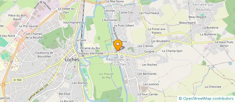 localisation de l'entreprise SCI LA BRUERE  BEAULIEU-LES-LOCHES