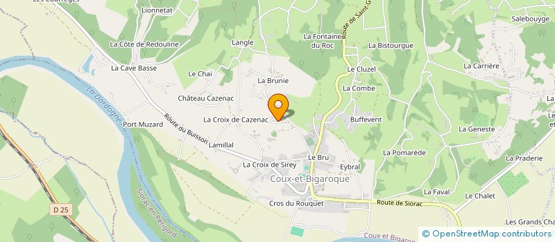 localisation de l'entreprise SCI LA BRUNIE à COUX ET BIGAROQUE-MOUZENS