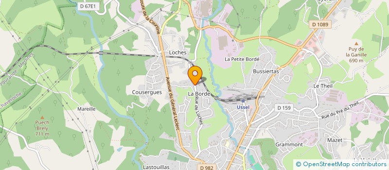 localisation de l'entreprise SCI LA BRUYERE à USSEL