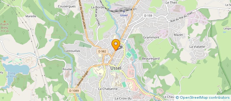 localisation de l'entreprise SCI LA BRUYERE à USSEL