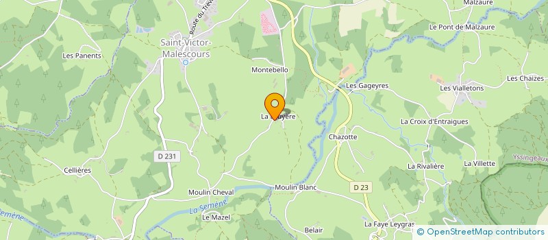 localisation de l'entreprise SCI LA BRUYERE  SAINT-VICTOR-MALESCOURS