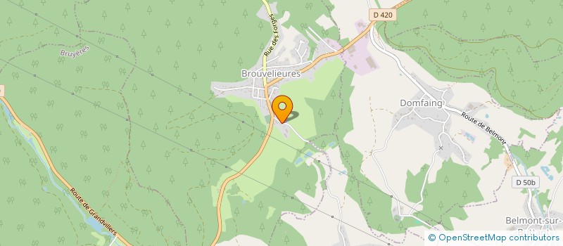 localisation de l'entreprise SCI LA BRUYERE DES VOSGES  BROUVELIEURES