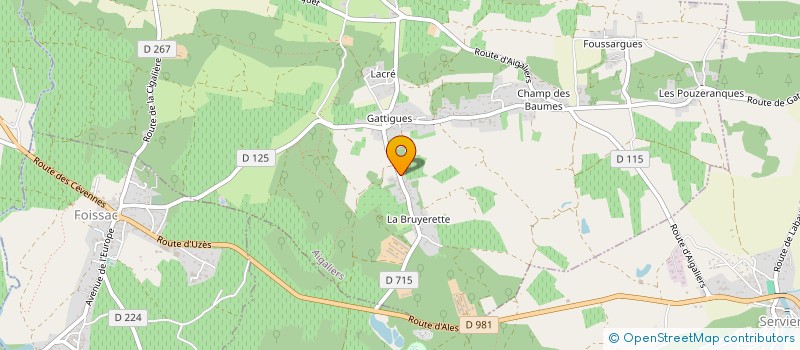 localisation de l'entreprise SCI LA BRUYERETTE  AIGALIERS