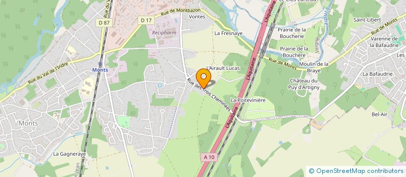 localisation de l'entreprise SCI LA BRUZETTE  MONTS