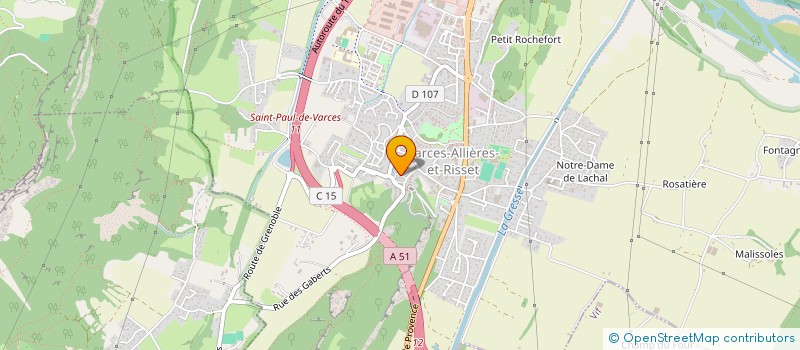 localisation de l'entreprise SCI LA BUCHE à VARCES-ALLIERES-ET-RISSET