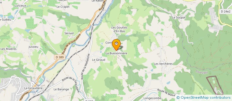 localisation de l'entreprise SCI LA BUISSONNIERE  COURZIEU