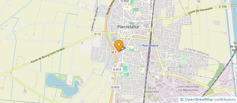localisation de l'entreprise SCI LA BUISSONNIERE  PIERRELATTE