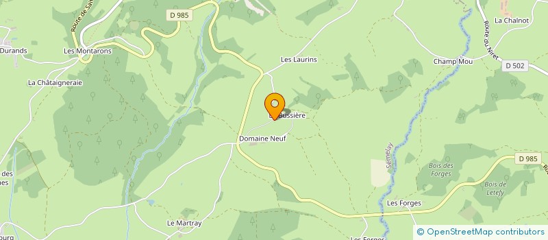 localisation de l'entreprise SCI LA BUSSIERE à SEMELAY