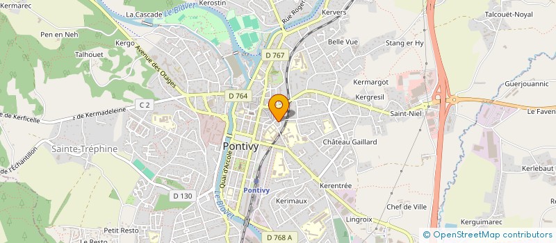 localisation de l'entreprise SCI LA BUTTE DE KERIZOUET  PONTIVY