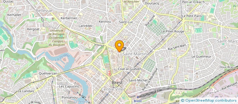 localisation de l'entreprise SCI LA CACHETTE  BREST