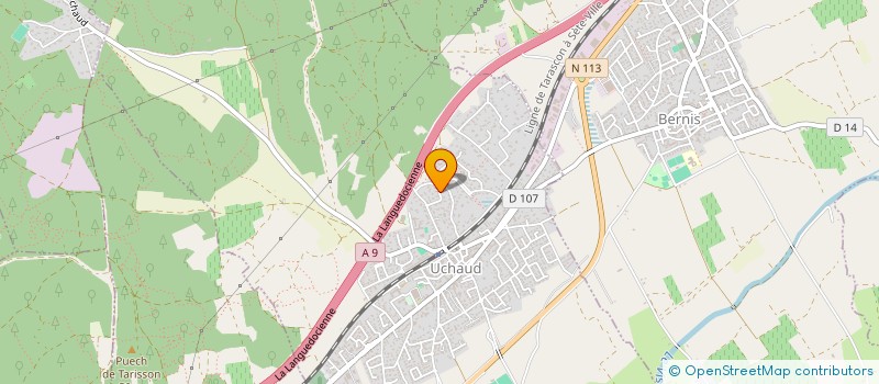 localisation de l'entreprise SCI LA CANOURGUE  UCHAUD