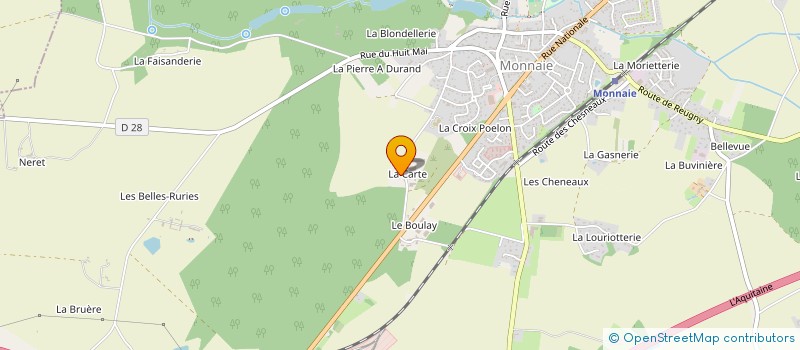 localisation de l'entreprise SCI LA CARTE  BEAUMONT-LOUESTAULT