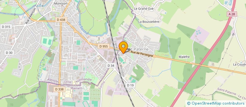 localisation de l'entreprise SCI LA CARTONNIERE  SAINT-PATERNE - LE CHEVAIN