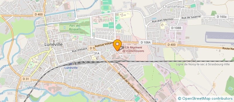 localisation de l'entreprise SCI LA CASA  LUNEVILLE