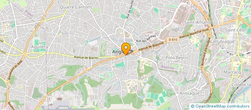 localisation de l'entreprise SCI LA CASCADE à ANGLET