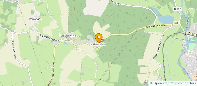 localisation de l'entreprise SCI LA CASTELLANE à PARIGNY LES VAUX