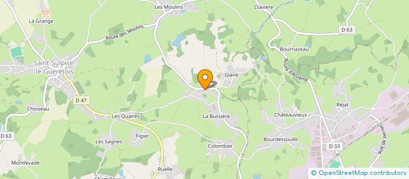 localisation de l'entreprise SCI LA CATAINE à SAINT-SULPICE-LE-GUERETOIS
