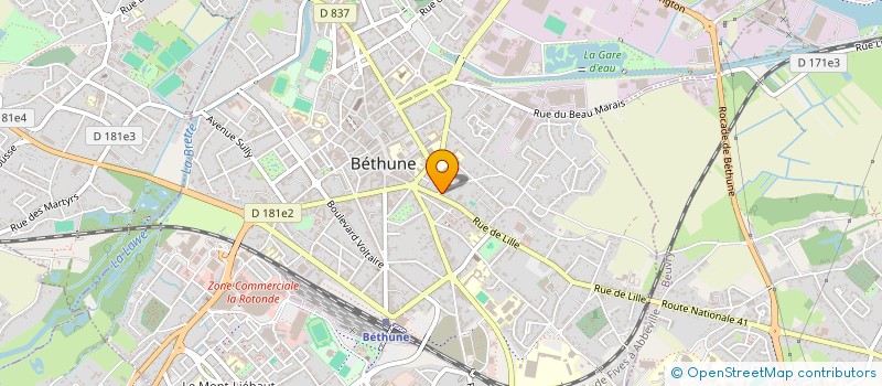 localisation de l'entreprise SCI LA CATHO  BETHUNE