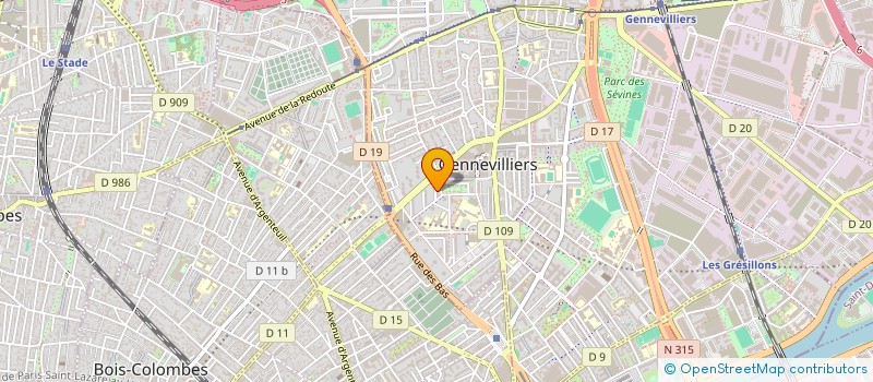 localisation de l'entreprise SCI LA CAVERNE à GENNEVILLIERS