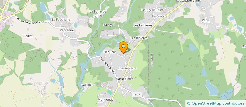 localisation de l'entreprise SCI LA CELLETTE  RILHAC-RANCON