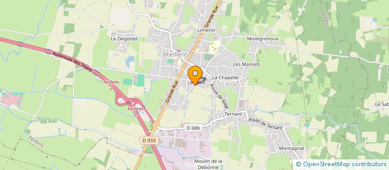 localisation de l'entreprise SCI LA CELLULE  FEILLENS