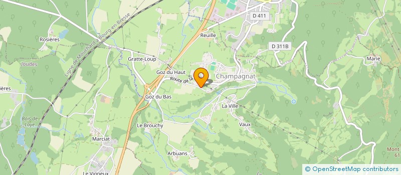 localisation de l'entreprise SCI LA CHALANTINE à CHAMPAGNAT