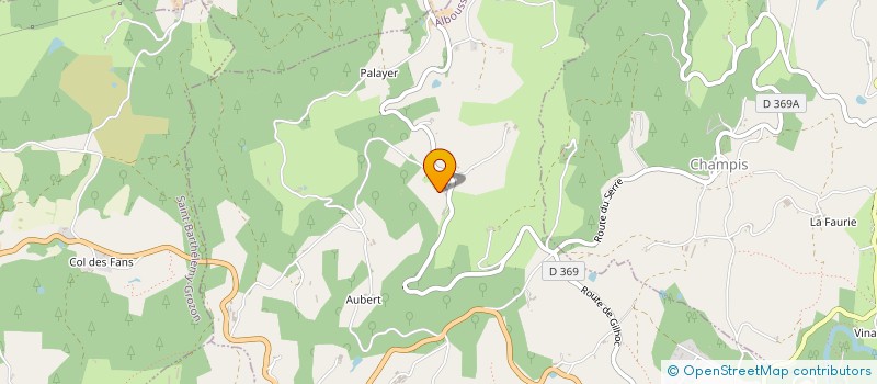 localisation de l'entreprise SCI LA CHALAYES  ALBOUSSIERE