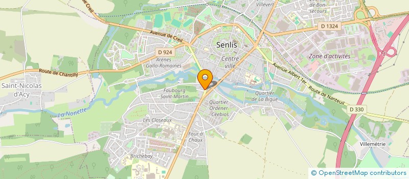 localisation de l'entreprise SCI LA CHAMANTAISE  SENLIS