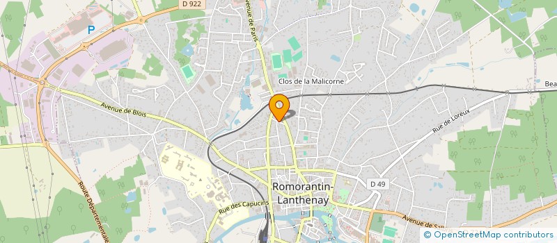 localisation de l'entreprise SCI LA CHAMBONNELLE  ROMORANTIN-LANTHENAY