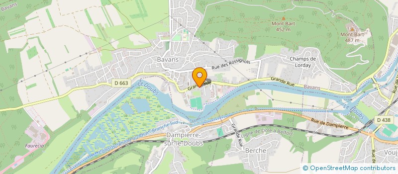 localisation de l'entreprise SCI LA CHAMPAGNE  BAVANS