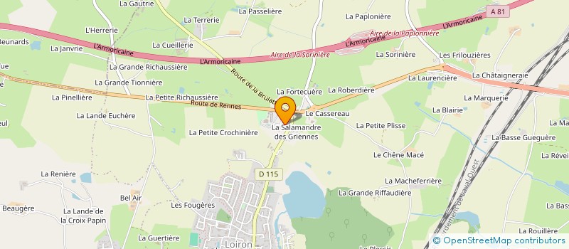 localisation de l'entreprise SCI LA CHAPELLE DU CHENE  LOIRON-RUILLE