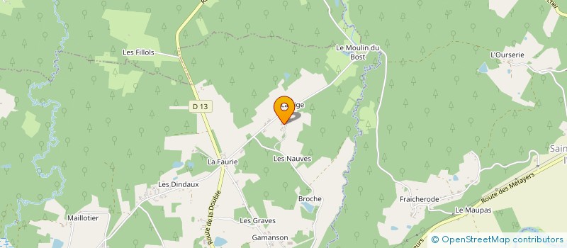 localisation de l'entreprise SCI LA CHARBONNIERE  SAINT-LAURENT-DES-HOMMES