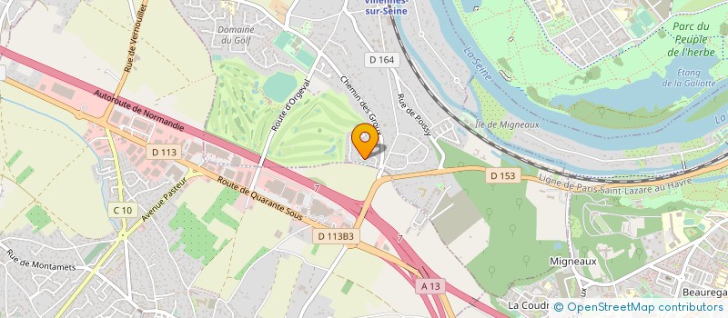 localisation de l'entreprise SCI LA CHARMILLE SAINT HILAIRE  VILLENNES-SUR-SEINE