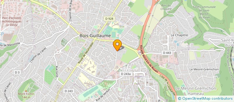 localisation de l'entreprise SCI LA CHARRETTERIE à BOIS-GUILLAUME