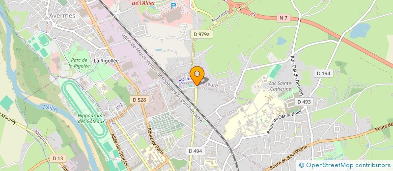 localisation de l'entreprise SCI LA CHARTREUSE  YZEURE