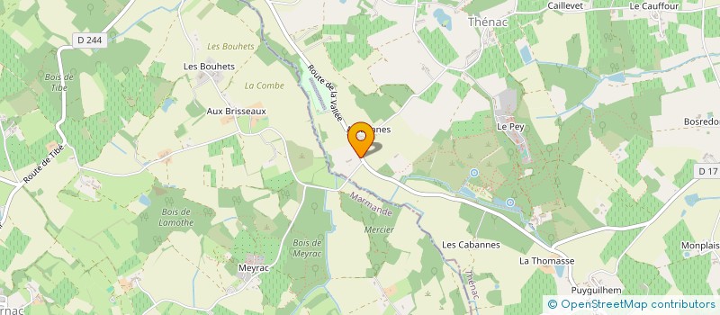 localisation de l'entreprise SCI LA CHARTREUSE  THENAC