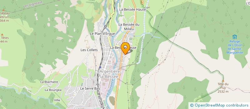 localisation de l'entreprise SCI LA CHATAIGNERAIE à L'ARGENTIERE-LA-BESSEE