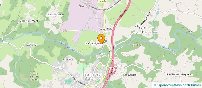 localisation de l'entreprise SCI LA CHATAIGNIERE  BESSINES-SUR-GARTEMPE