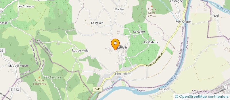 localisation de l'entreprise SCI LA CHATILLE  LIOURDRES