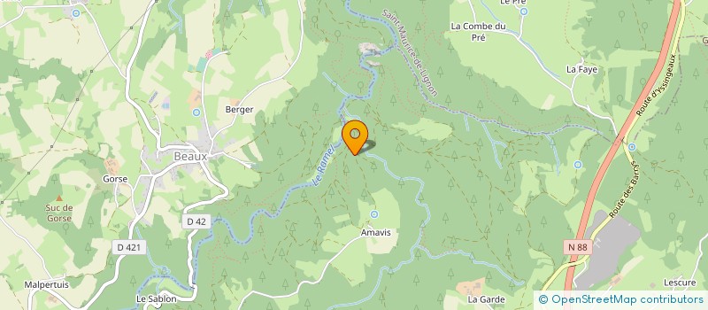 localisation de l'entreprise SCI LA CHAUD  YSSINGEAUX