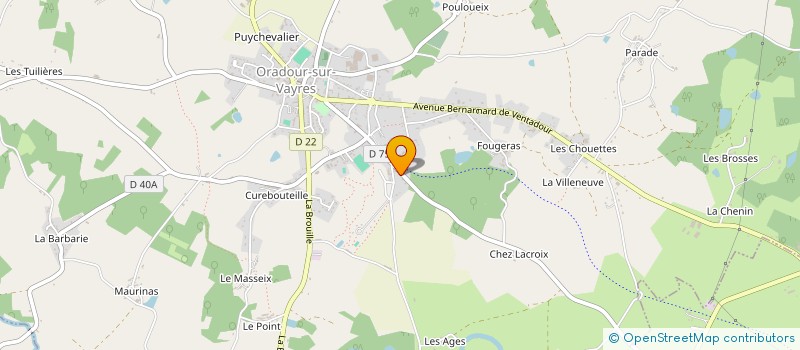 localisation de l'entreprise SCI LA CHAUME DES CAILLOUX  ORADOUR-SUR-VAYRES