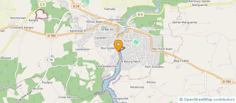 localisation de l'entreprise SCI LA CHAUMIERE  PONT-AVEN