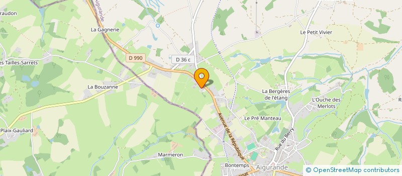 localisation de l'entreprise SCI LA CHAUMINE à AIGURANDE