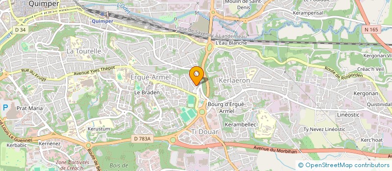 localisation de l'entreprise SCI LA CHAUSSAIRIE  QUIMPER