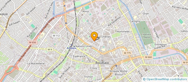 localisation de l'entreprise SCI LA CHAUSSEE  ROUBAIX