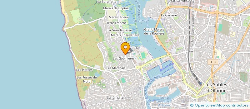 localisation de l'entreprise SCI LA CHAUVETIERE à LES SABLES D'OLONNE