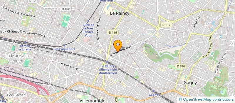 localisation de l'entreprise SCI LA CHENAIE  LE RAINCY