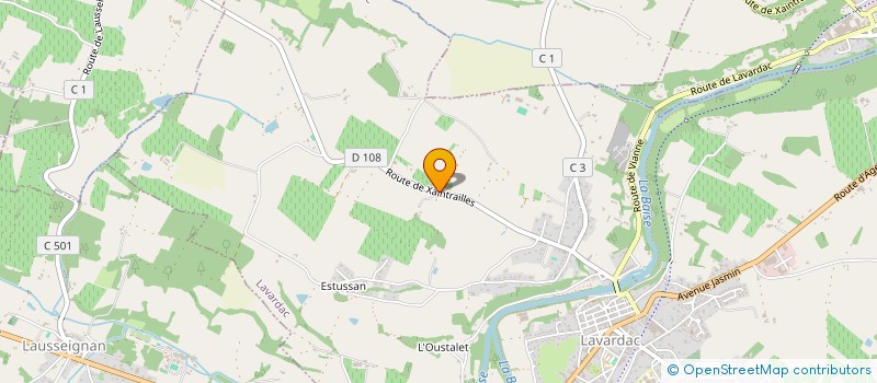 localisation de l'entreprise SCI LA CHENERAIE  XAINTRAILLES