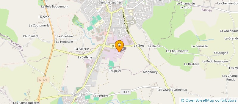 localisation de l'entreprise SCI LA CHESNAIS  LA GUERCHE-DE-BRETAGNE