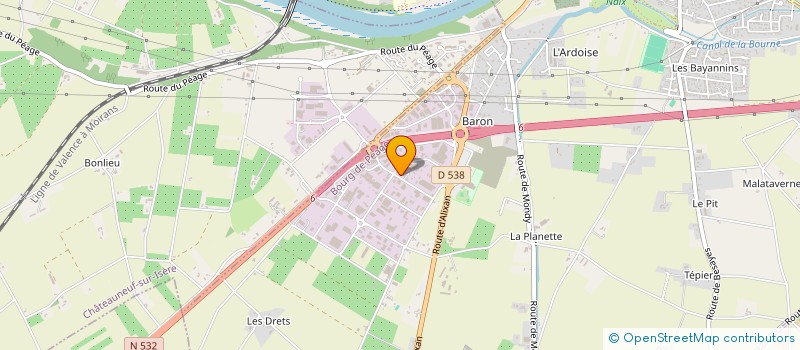 localisation de l'entreprise SCI LA CHOMETTE  BOURG-DE-PEAGE